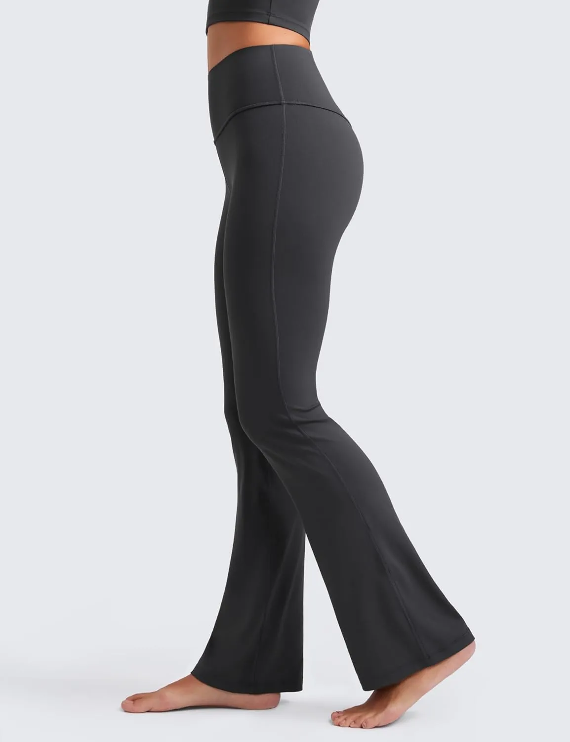 CRZ YOGA Womens Butterluxe High Waist Flare Pants 29" / 30.5" / 32" / 33.5" - Yoga Bootcut Wide Leg with Pocket Lounge
