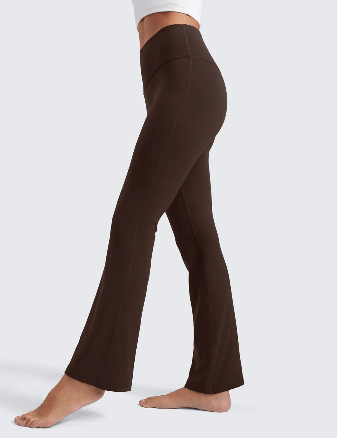 CRZ YOGA Womens Butterluxe High Waist Flare Pants 29" / 30.5" / 32" / 33.5" - Yoga Bootcut Wide Leg with Pocket Lounge