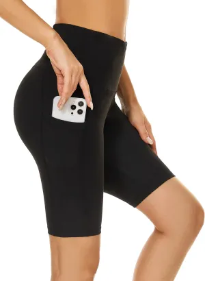 Custer's Night High Waist Out Pocket Yoga Short Tummy Control Workout Running 4 Way Stretch Yoga Leggings