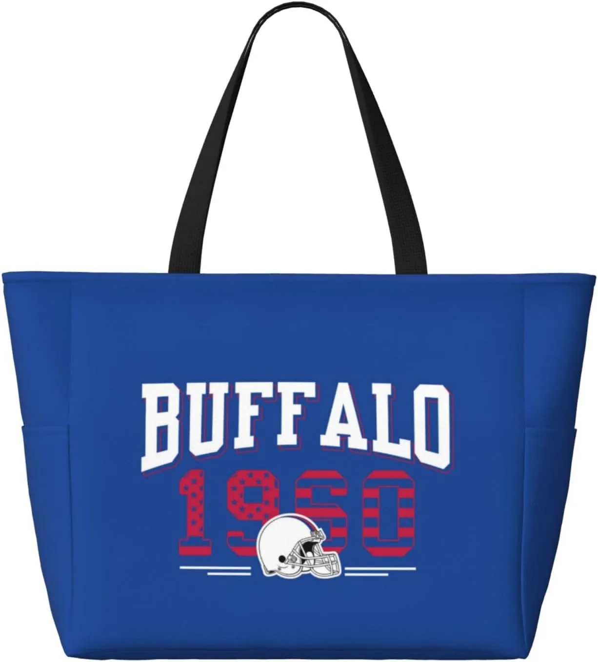 Custom Beach Bag Custom Football Style Large Beach Tote Bag Personalized Add Your Name and Number Shoulder Bag