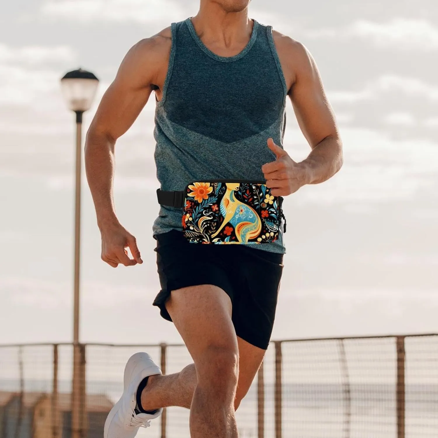 Cute Kangaroo-1588 Crossbody Fanny Pack for Men&Women,Belt Bag for Travel Casual Walking Running Hiking Cycling
