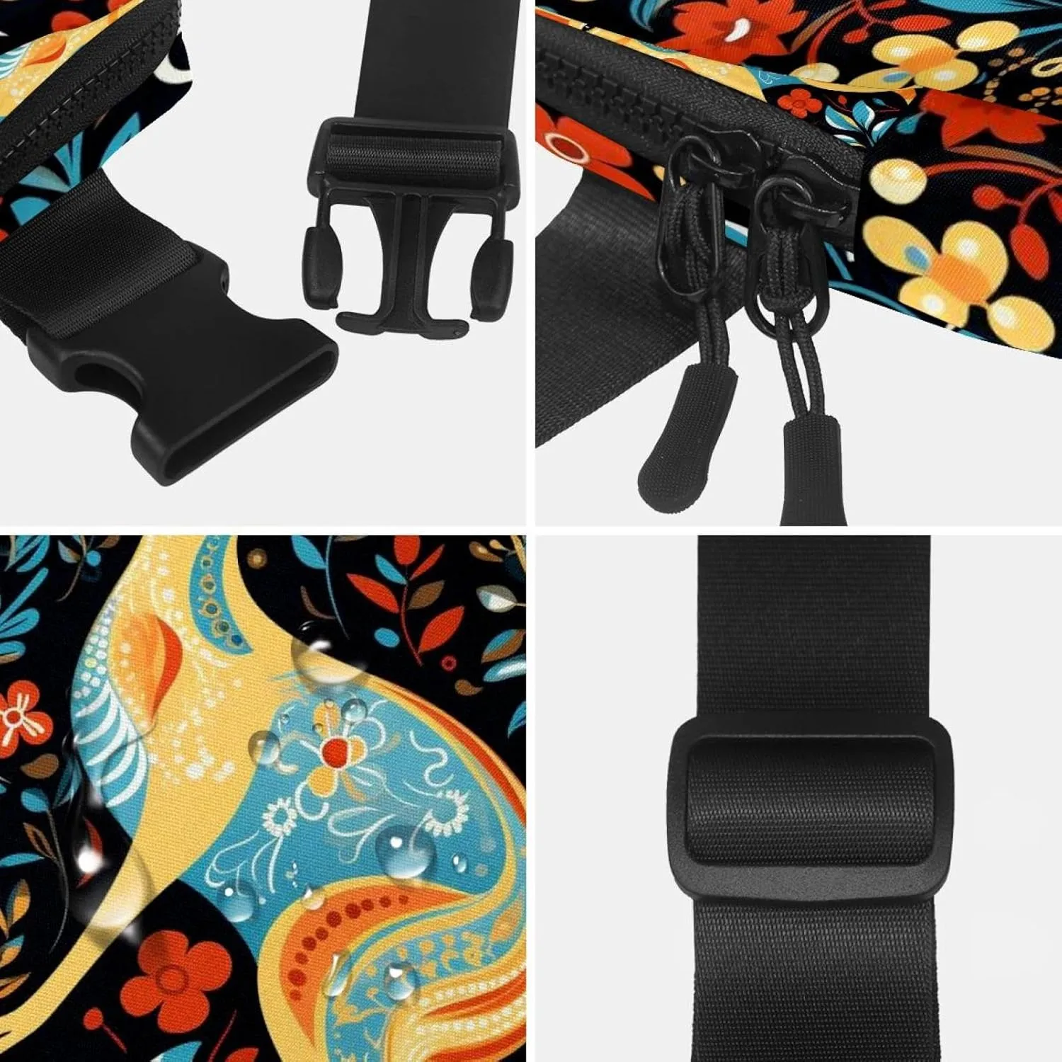 Cute Kangaroo-1588 Crossbody Fanny Pack for Men&Women,Belt Bag for Travel Casual Walking Running Hiking Cycling