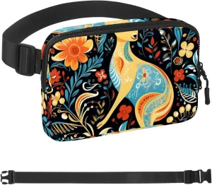 Cute Kangaroo-1588 Crossbody Fanny Pack for Men&Women,Belt Bag for Travel Casual Walking Running Hiking Cycling