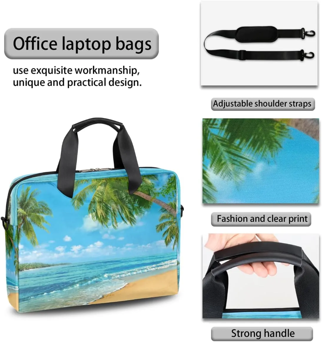 Cute Laptop Shoulder Bag for Women Men, Computer Laptop Bag Laptop Sleeve Case Laptop Satchel Briefcase Carrying Bag QA-1