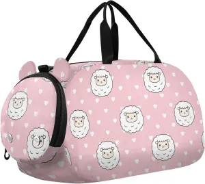 Cute Sheep Seamless Duffel Bags for Boys Small Gym Bags for Teens Dance Bag for Girls