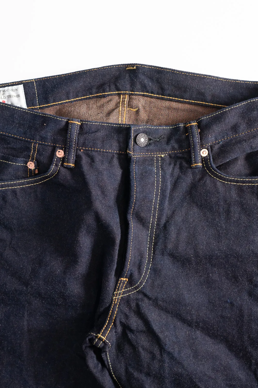 D1879S - 15oz "Natural Indigo x Kakishibu" Aishibuzome Dyed Selvedge - Regular Straight Fit