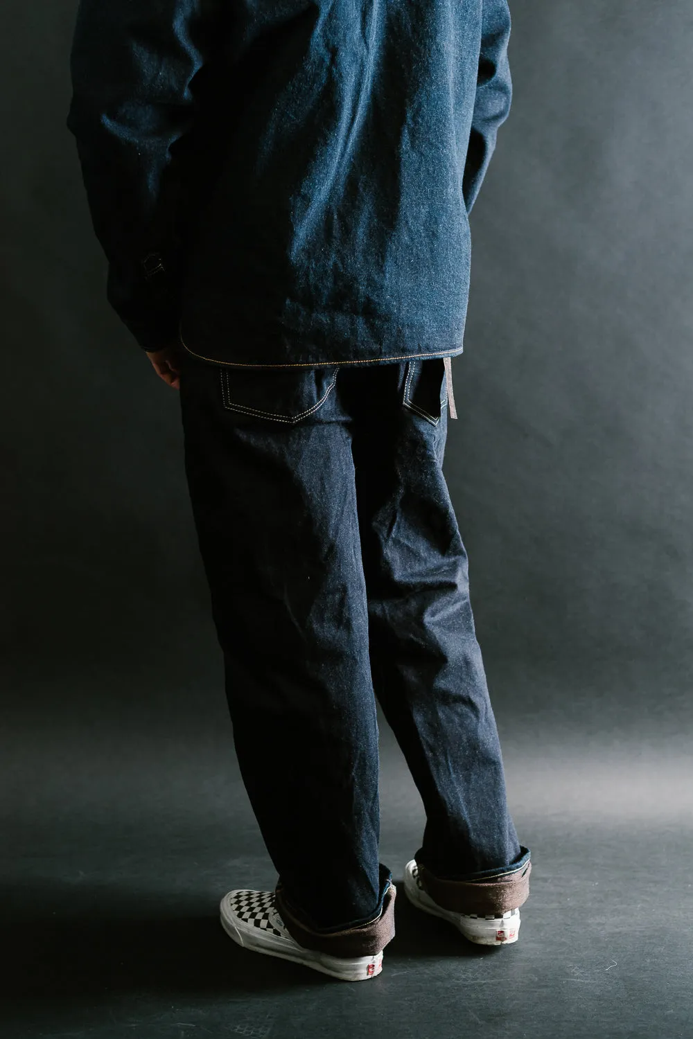 D1879S - 15oz "Natural Indigo x Kakishibu" Aishibuzome Dyed Selvedge - Regular Straight Fit