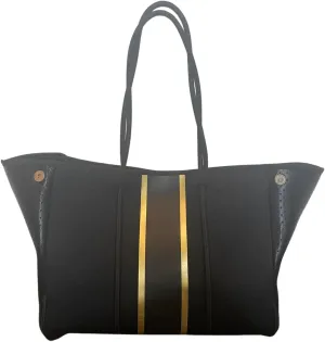 Dallas Hill Designs Large Tote Bag for Women | Neoprene Shoulder Purse | Travel, Beach, Gym Handbag | Extra Pouch