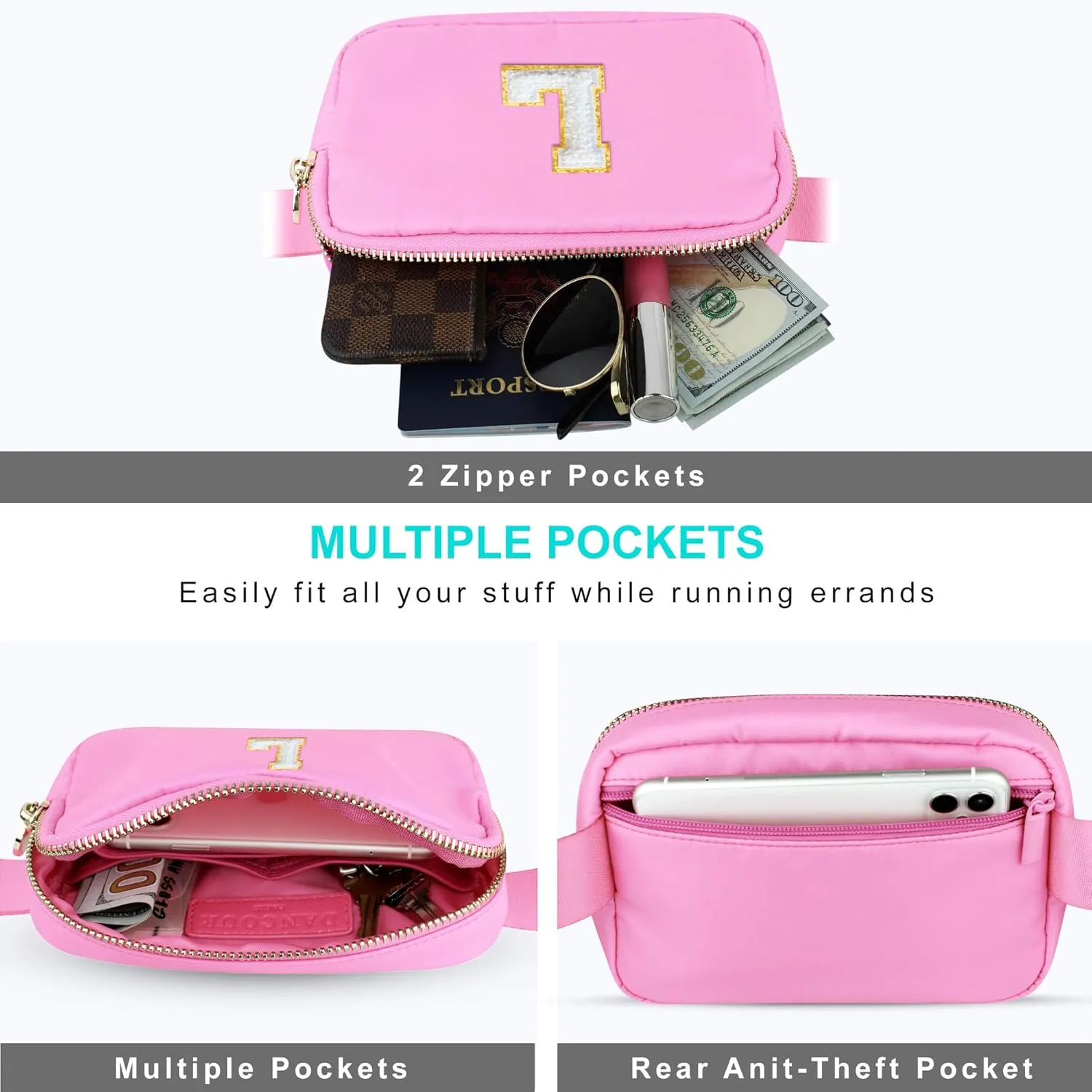 DANCOUR Kids Fanny Pack for Girls – Cute Belt Bag, Crossbody Bag for Kids, Girls' Purse, Small Travel Bag, Birthday Gift for 8-11 Year Old Girls