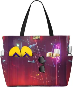 Darts arrows furture Large Capacity Beach Travel Bag - Waterproof Zipper Vacation Tote for Sandproof Storage, and Camping