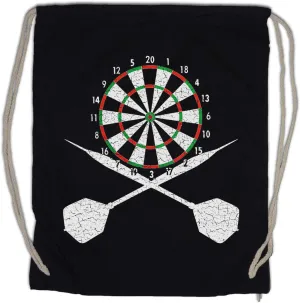 Darts Board And Crossed Darts Drawstring Bag Gym Sack