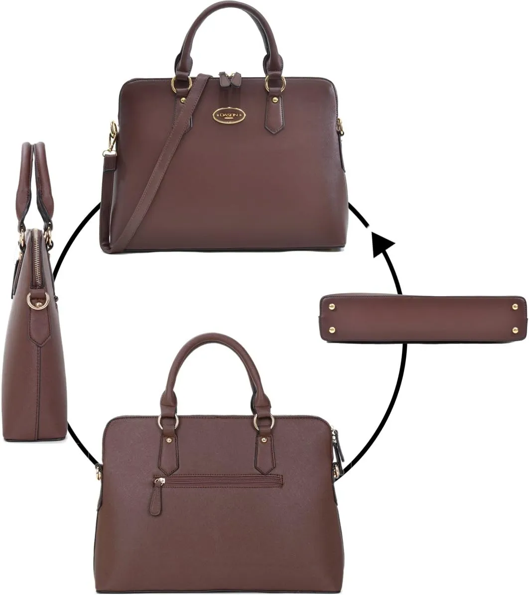 Dasein Women Two Tone Tote Colorblock Purses Handbags for Women Shoulder Work Bag