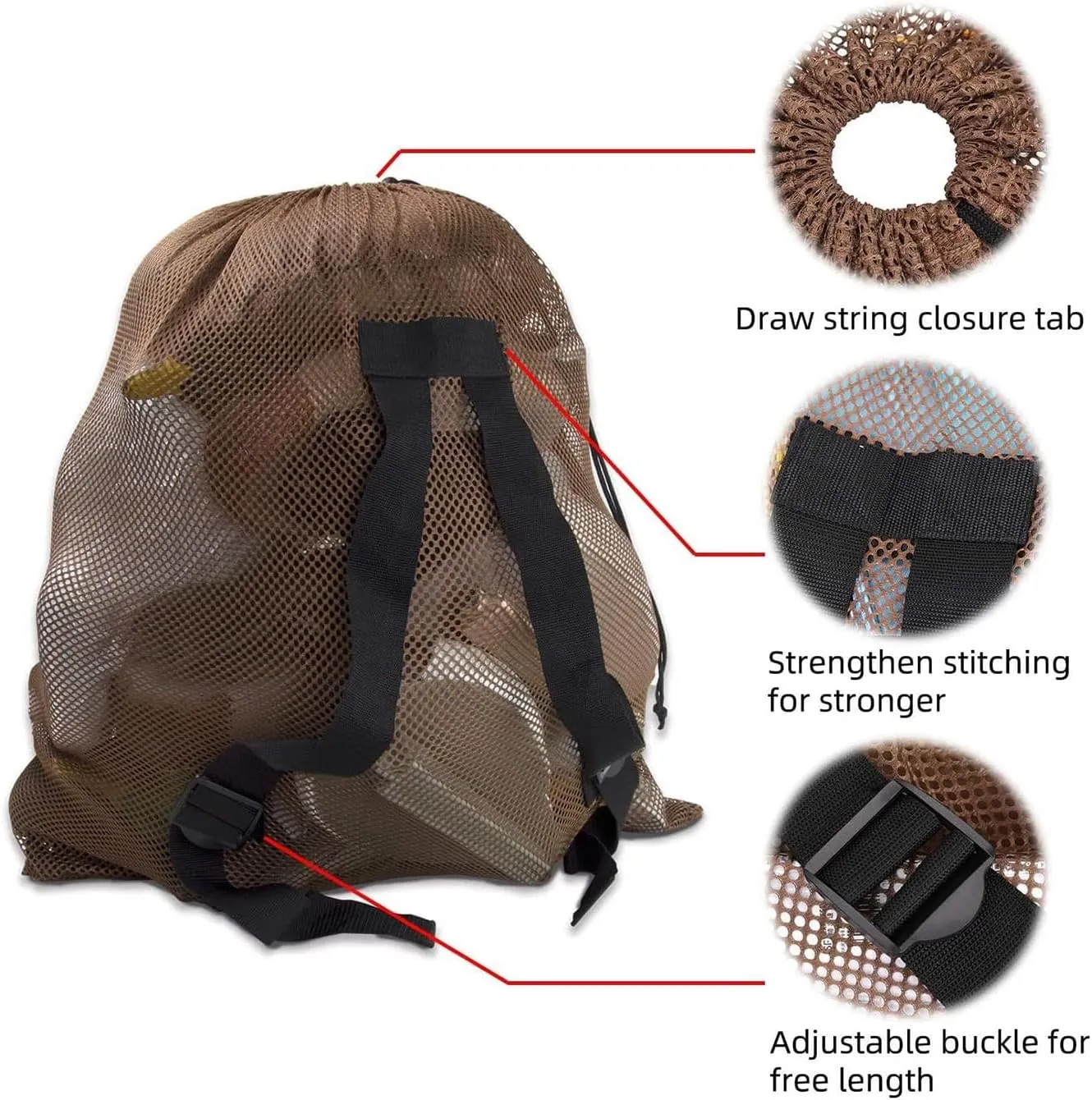 Decoy Bag for Duck Goose Turkey Waterfowl Hunting,Mesh Decoy Bag with Adjustable Straps,Duck Hunting Accessories