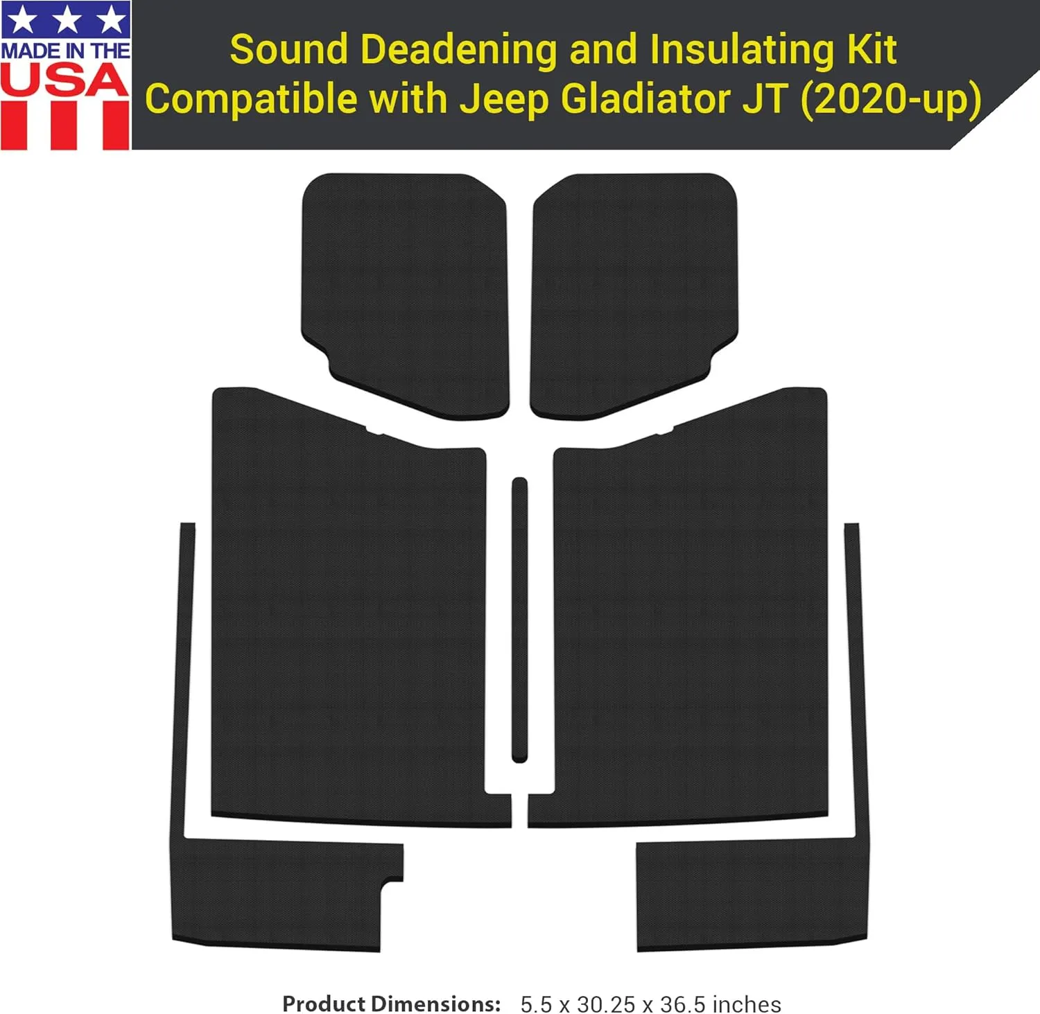 DESIGN ENGINEERING Sound Deadening and Insulating Headliner Kit Compatible with Jeep Gladiator JT (2020-up) - Max Insulation Headliner Sound Deadener Accessories