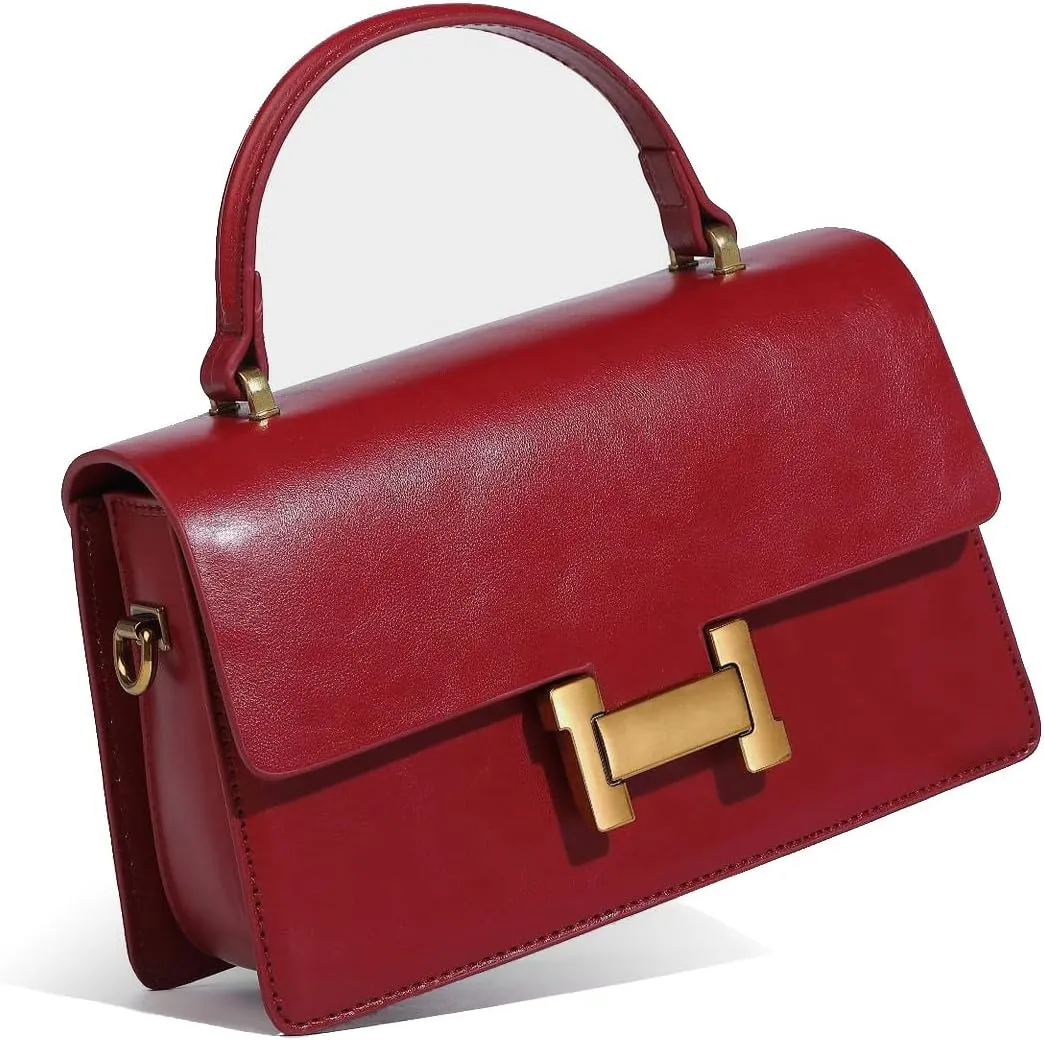 Designer Satchel Purses For Women, Small Cute Crossbody Handbag, Ladies Vegan Leather Top Handle Bags