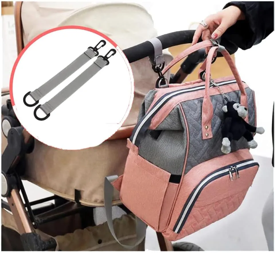 Diaper Backpack Large Diaper Bag Portable Nappy Bag Travel Baby Bag With USB Charging Port (Pink)