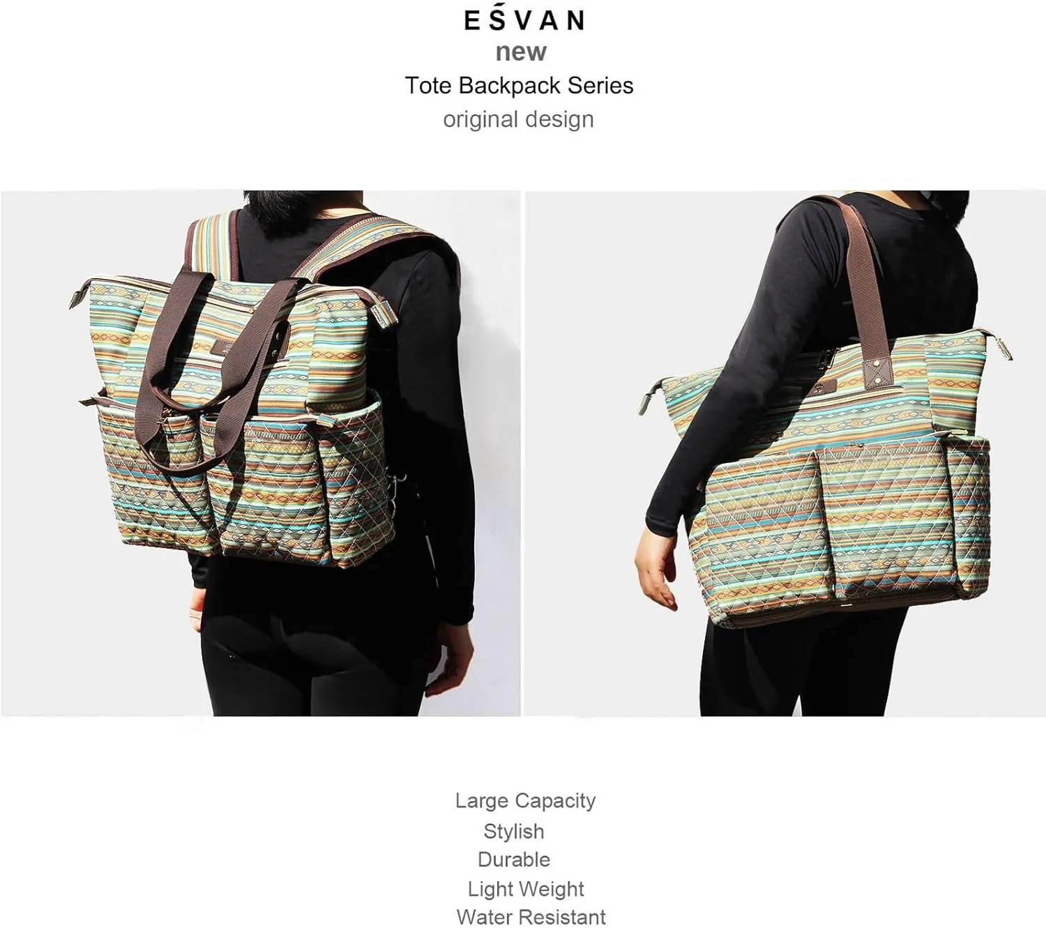 Diaper Tote Bag Totepack Backpack 2 in 1 for Women Multifunctional Large Capacity with Insulated Pockets Travel