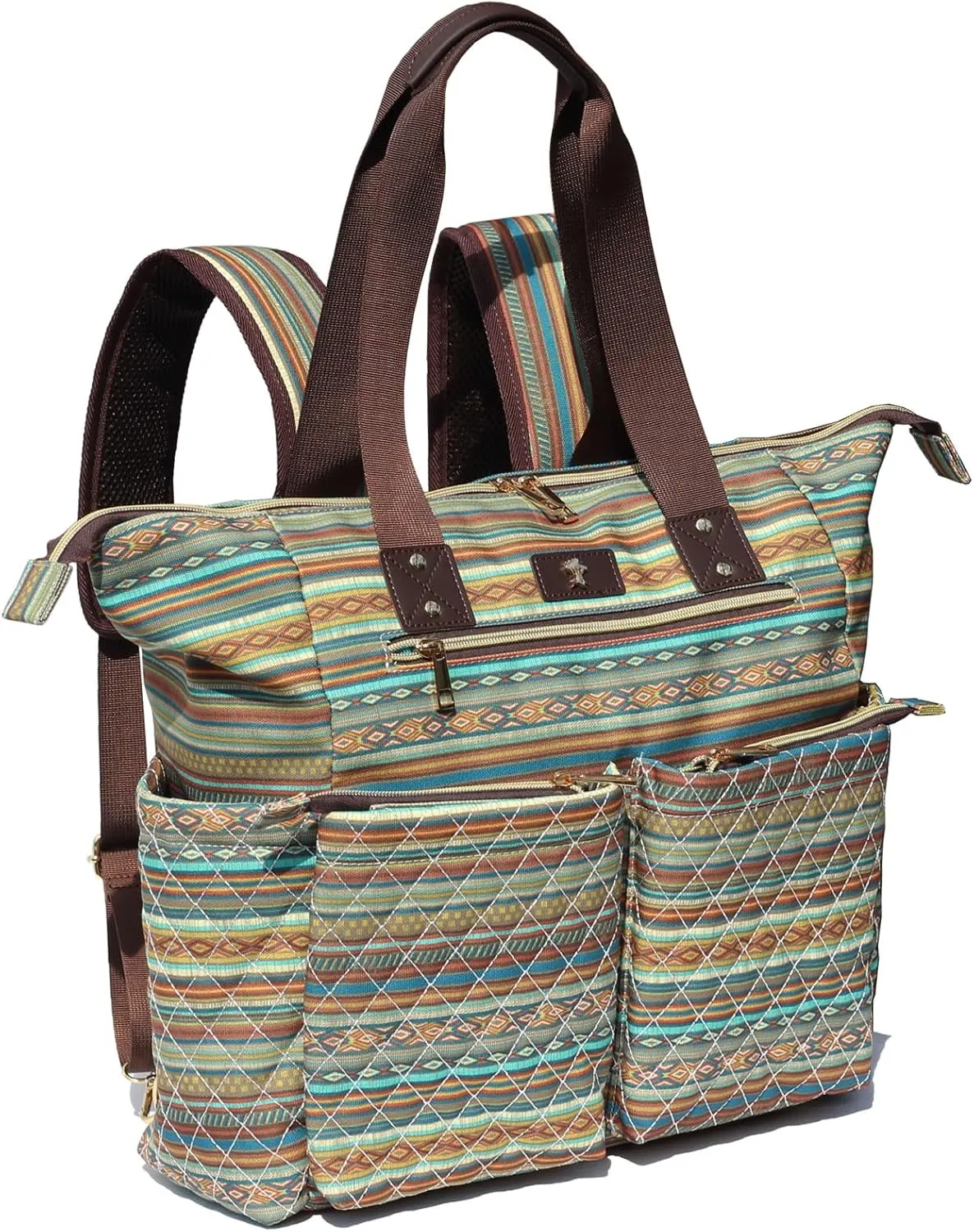 Diaper Tote Bag Totepack Backpack 2 in 1 for Women Multifunctional Large Capacity with Insulated Pockets Travel