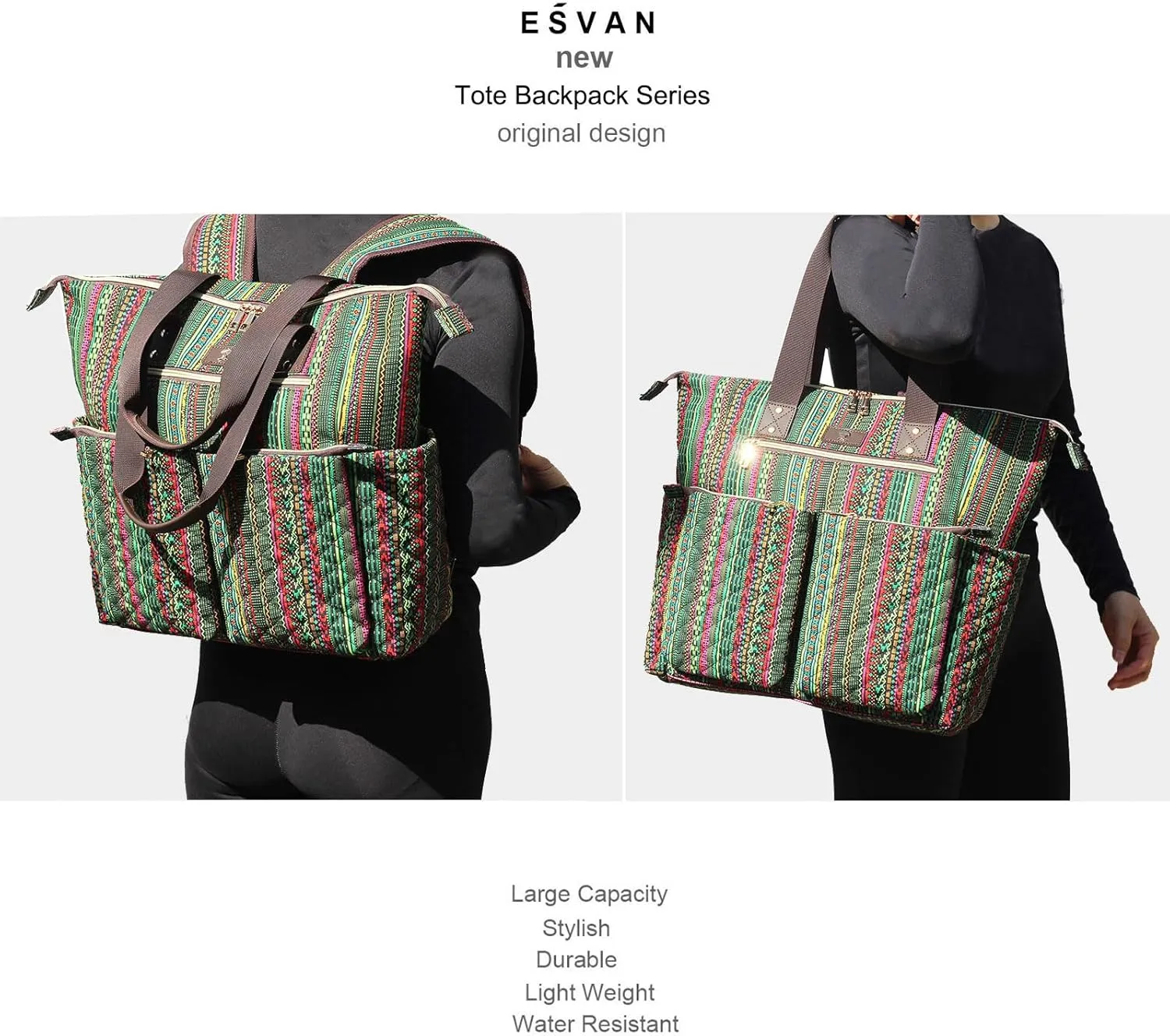 Diaper Tote Bag Totepack Backpack 2 in 1 for Women Multifunctional Large Capacity with Insulated Pockets Travel