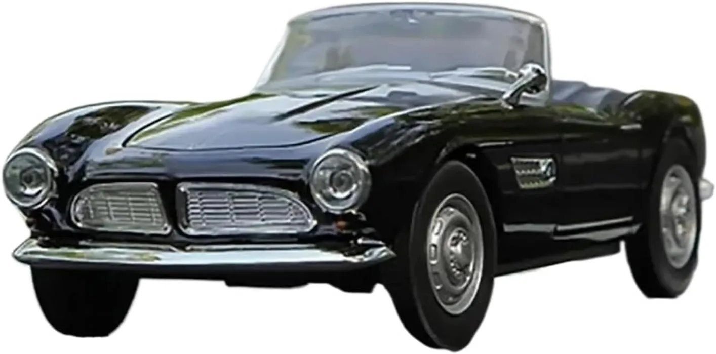 Die Cast Vehicle 1:24 for 507 1956 Classic Z Series Retro Sports Car Model Alloy Convertible Static Exquisite Car Models Mini Cars Replica(Black)