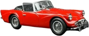 Die Cast Vehicle 1:43 for Dalem SP250 Convertible 1959 Car Model Alloy Car Model Collectible Old Vintage Miniature Car Model Mini Cars Replica