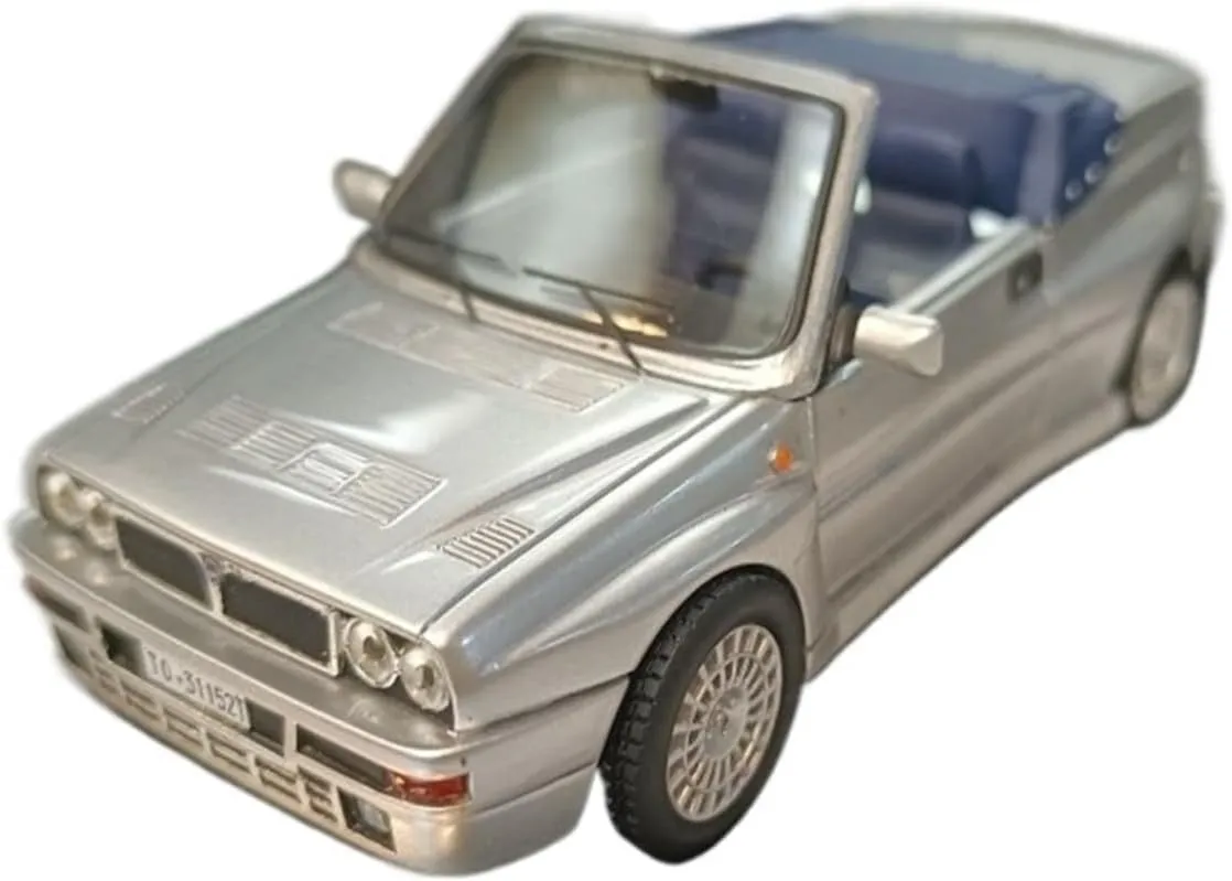 Die Cast Vehicle 1/43 for Lancia Delta Integrale Silver Gray Convertible Model Die-Cast Car Models Miniature Car Models Mini Cars Replica