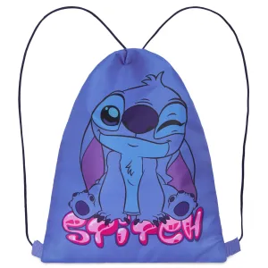 Disney Kids Drawstring Bags, 29 x 38cm Swimming Bag with Airflow Vent - Stitch