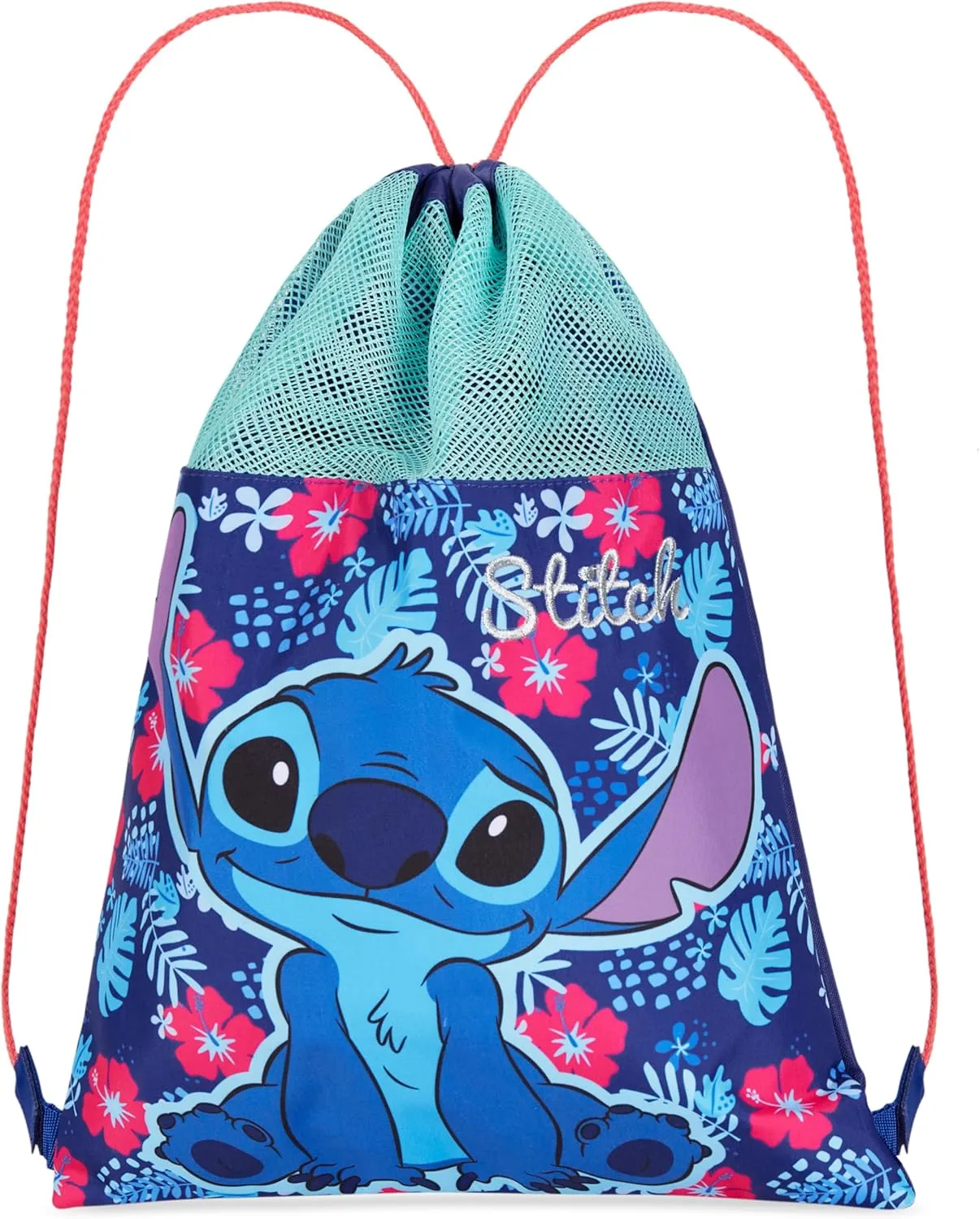 Disney Kids Drawstring Bags - Swimming Bag, School PE Bag (Blue Stitch)
