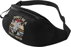 Don'T Be A Salty Heifer Unisex Adjustable Waist Bag Outdoor Sports Running Waist Bag Business Travel Phone Bag