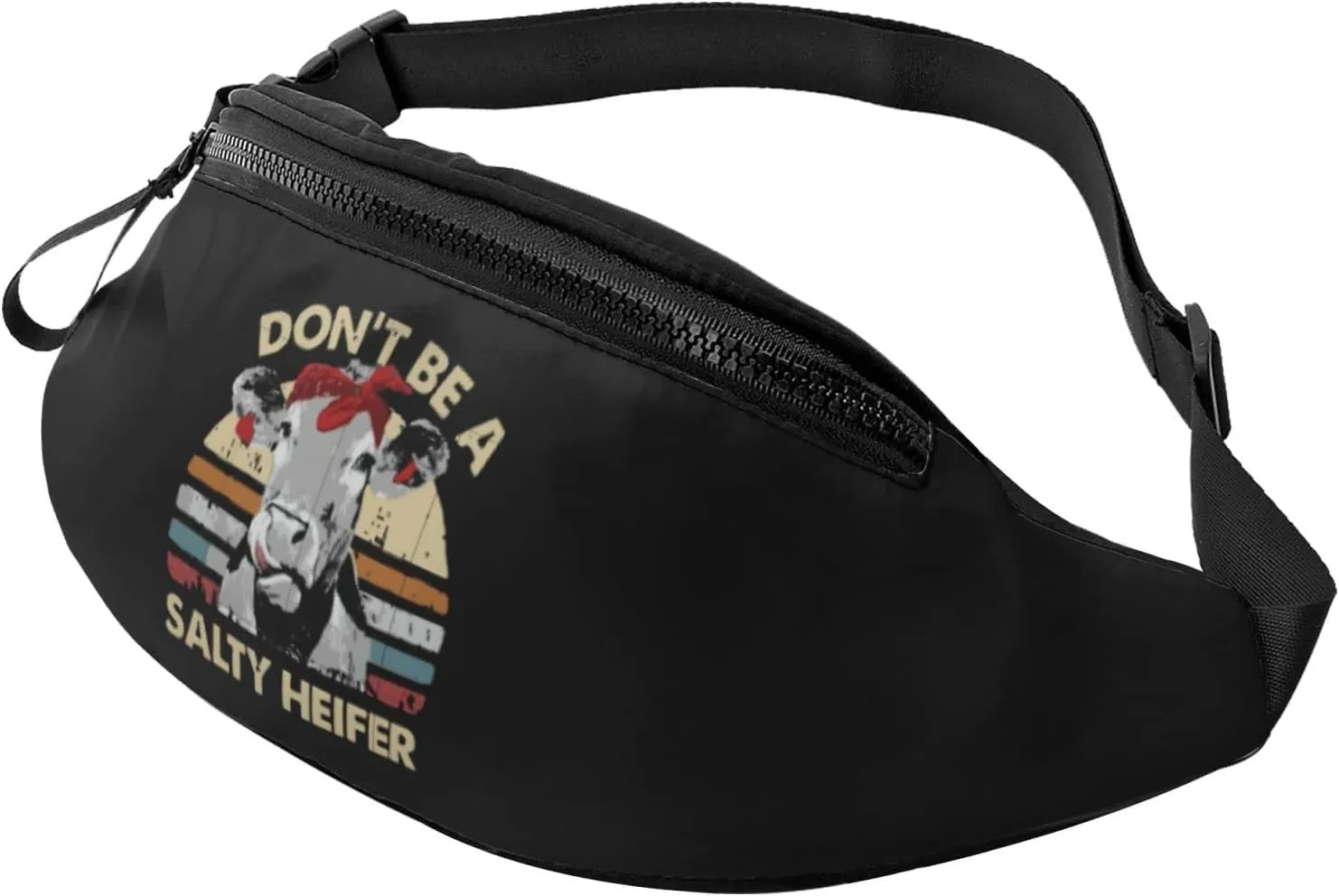 Don'T Be A Salty Heifer Unisex Adjustable Waist Bag Outdoor Sports Running Waist Bag Business Travel Phone Bag