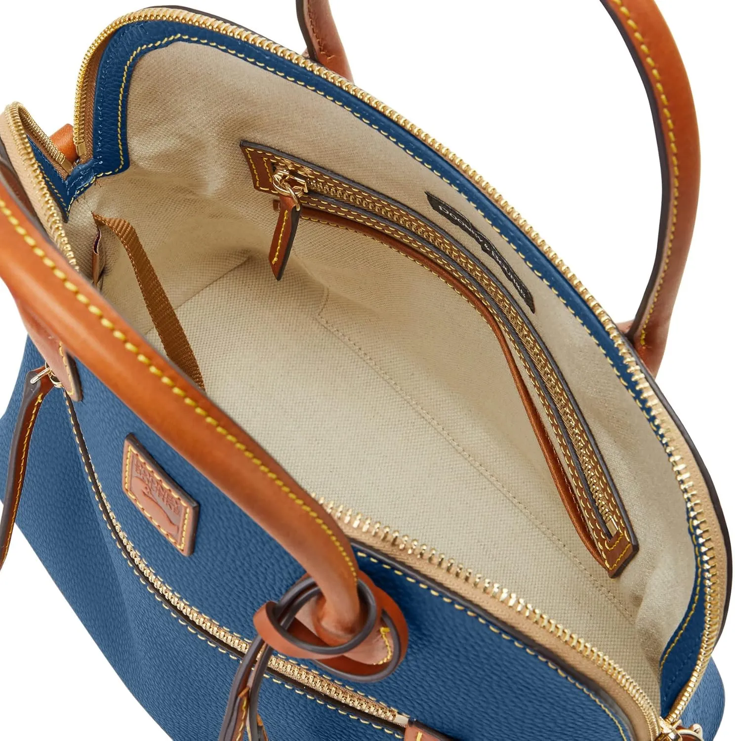 Dooney & Bourke Satchel Bags for Women, Pebble Grain Leather Domed Satchel Handbag with Optional Crossbody Bag Strap