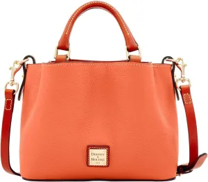 Dooney & Bourke Women's Mini Barlow Satchel in Pebble Grain Leather, Small Handbag with Adjustable, Detachable Shoulder Strap
