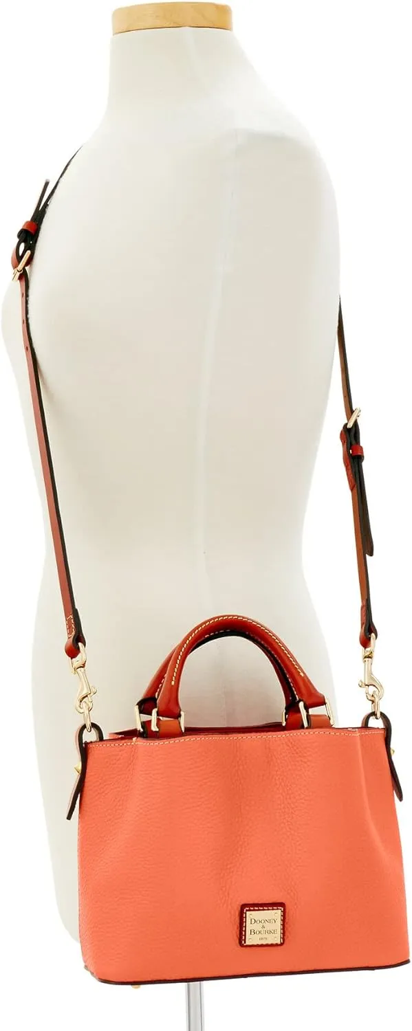 Dooney & Bourke Women's Mini Barlow Satchel in Pebble Grain Leather, Small Handbag with Adjustable, Detachable Shoulder Strap