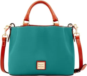Dooney & Bourke Women's Mini Barlow Satchel in Pebble Grain Leather, Small Handbag with Adjustable, Detachable Shoulder Strap