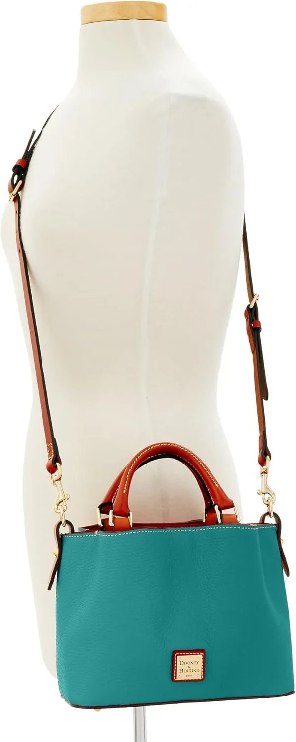 Dooney & Bourke Women's Mini Barlow Satchel in Pebble Grain Leather, Small Handbag with Adjustable, Detachable Shoulder Strap