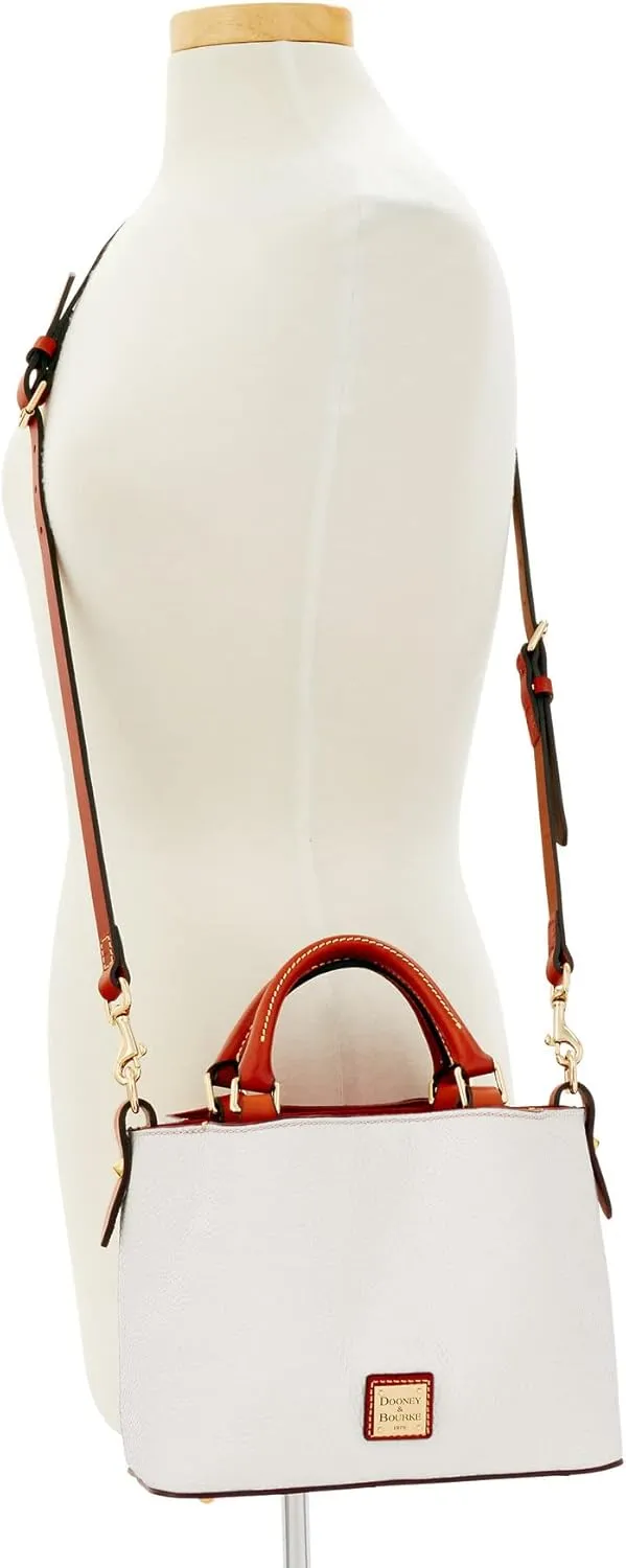 Dooney & Bourke Women's Mini Barlow Satchel in Pebble Grain Leather, Small Handbag with Adjustable, Detachable Shoulder Strap