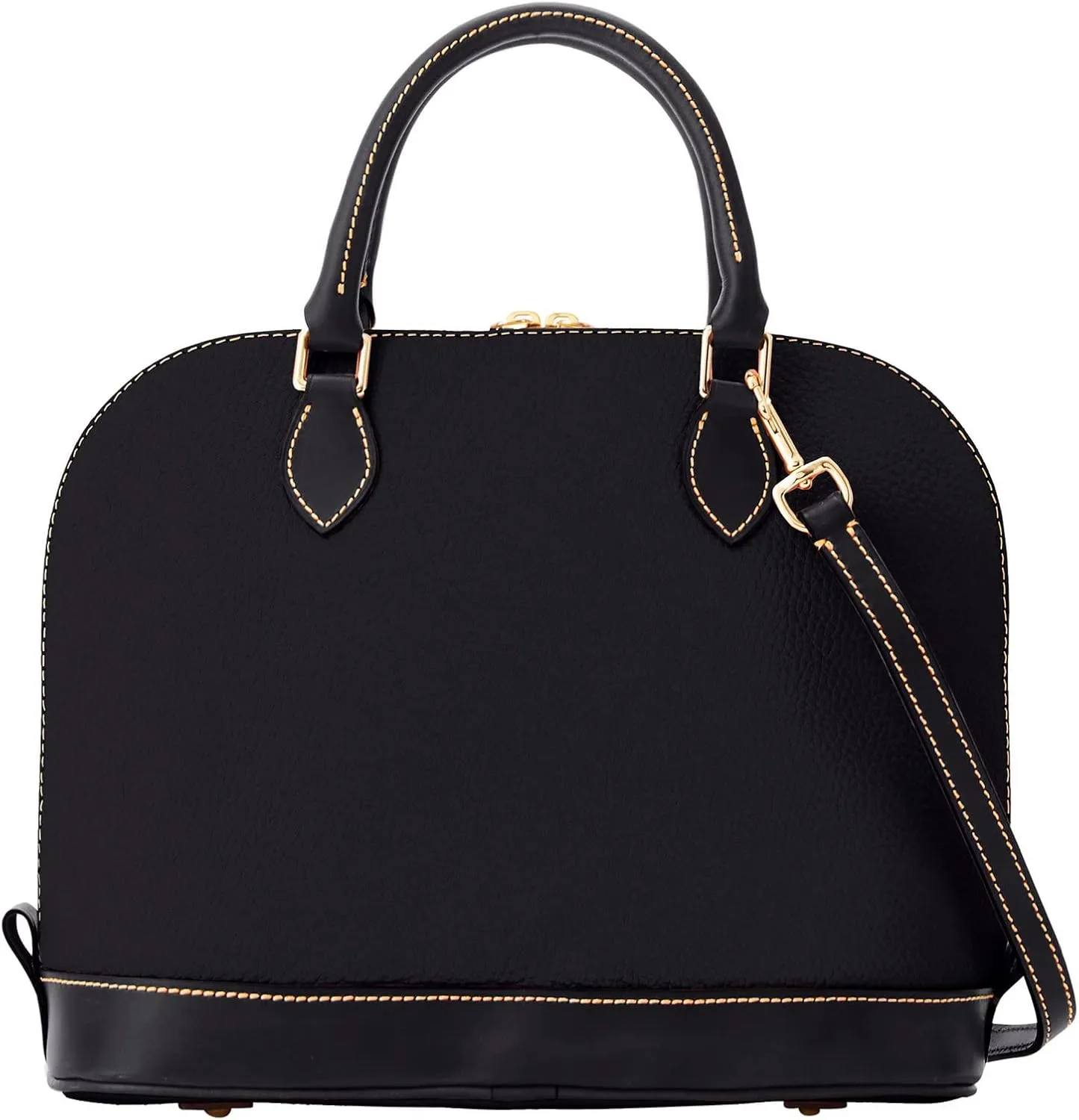 Dooney & Bourke Women's Zip Zip Satchel in Pebble Grain Leather, Large Handbag with Adjustable & Detachable Shoulder Strap