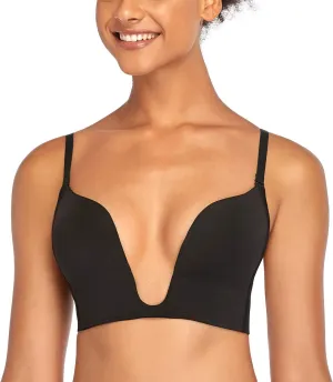 DotVol Women's Deep Plunge Bra Convertible Push up Low Cut Seamless Wireless Bra