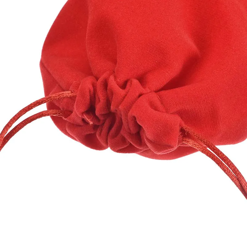 Double Sided Red Velvet Drawstring Bags - 4 Sizes