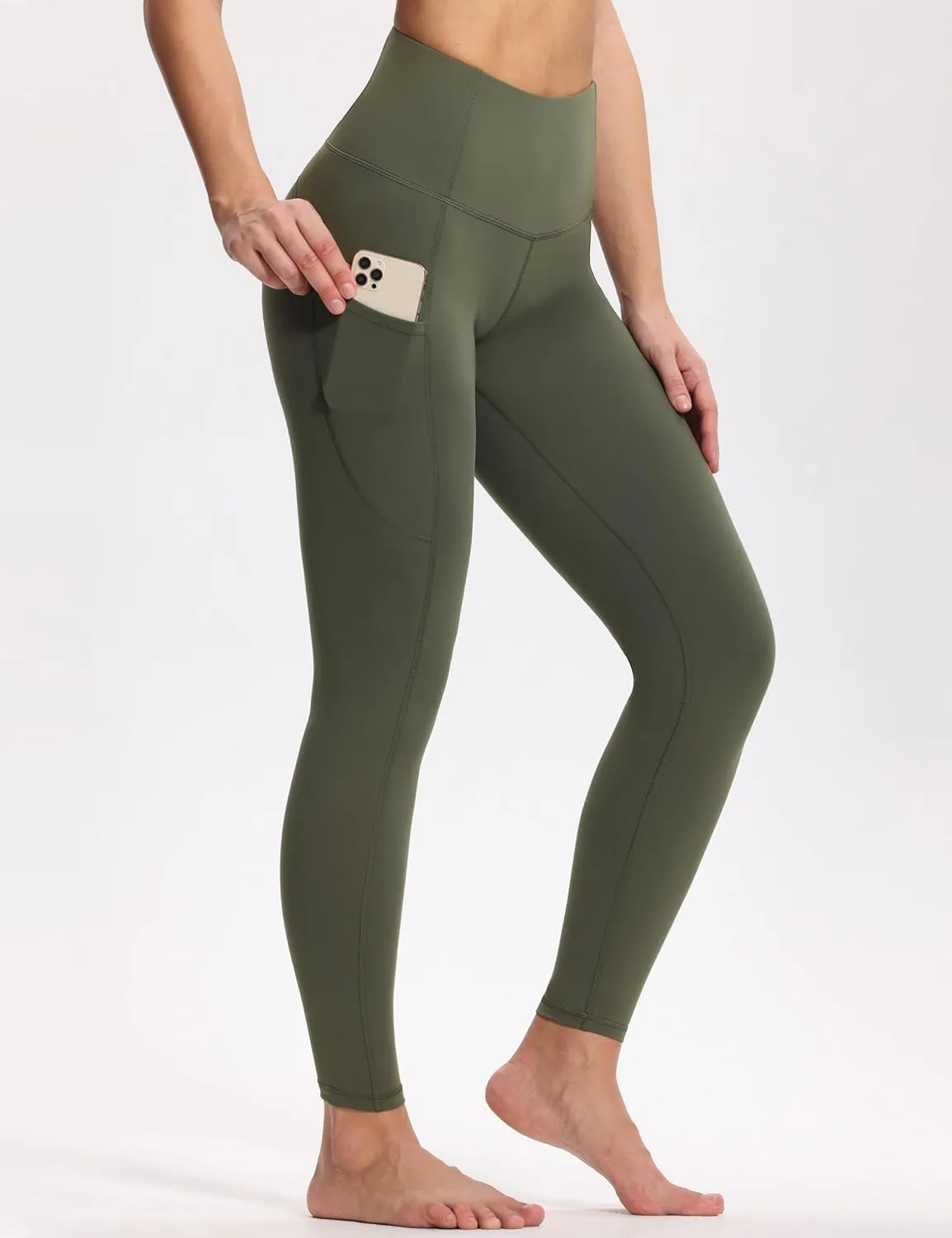 Dragon Fit High Waist Yoga Leggings with 3 Pockets,Tummy Control Workout Running 4 Way Stretch Yoga Pants