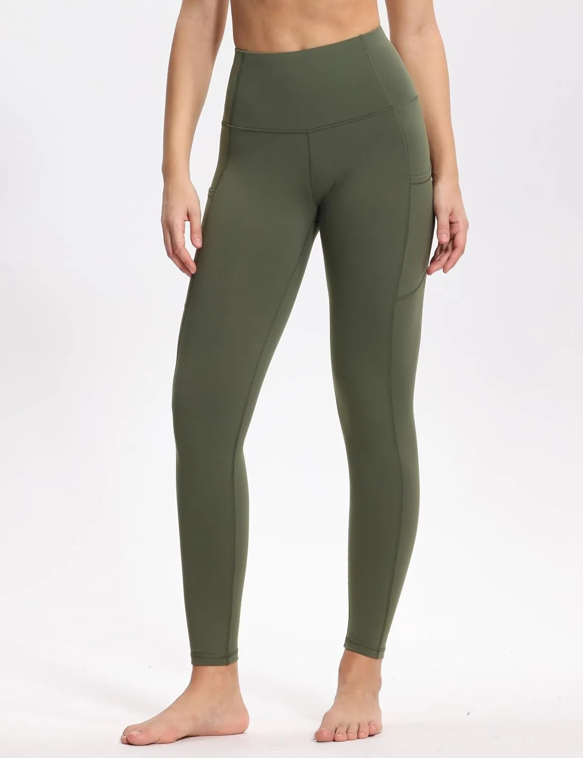 Dragon Fit High Waist Yoga Leggings with 3 Pockets,Tummy Control Workout Running 4 Way Stretch Yoga Pants