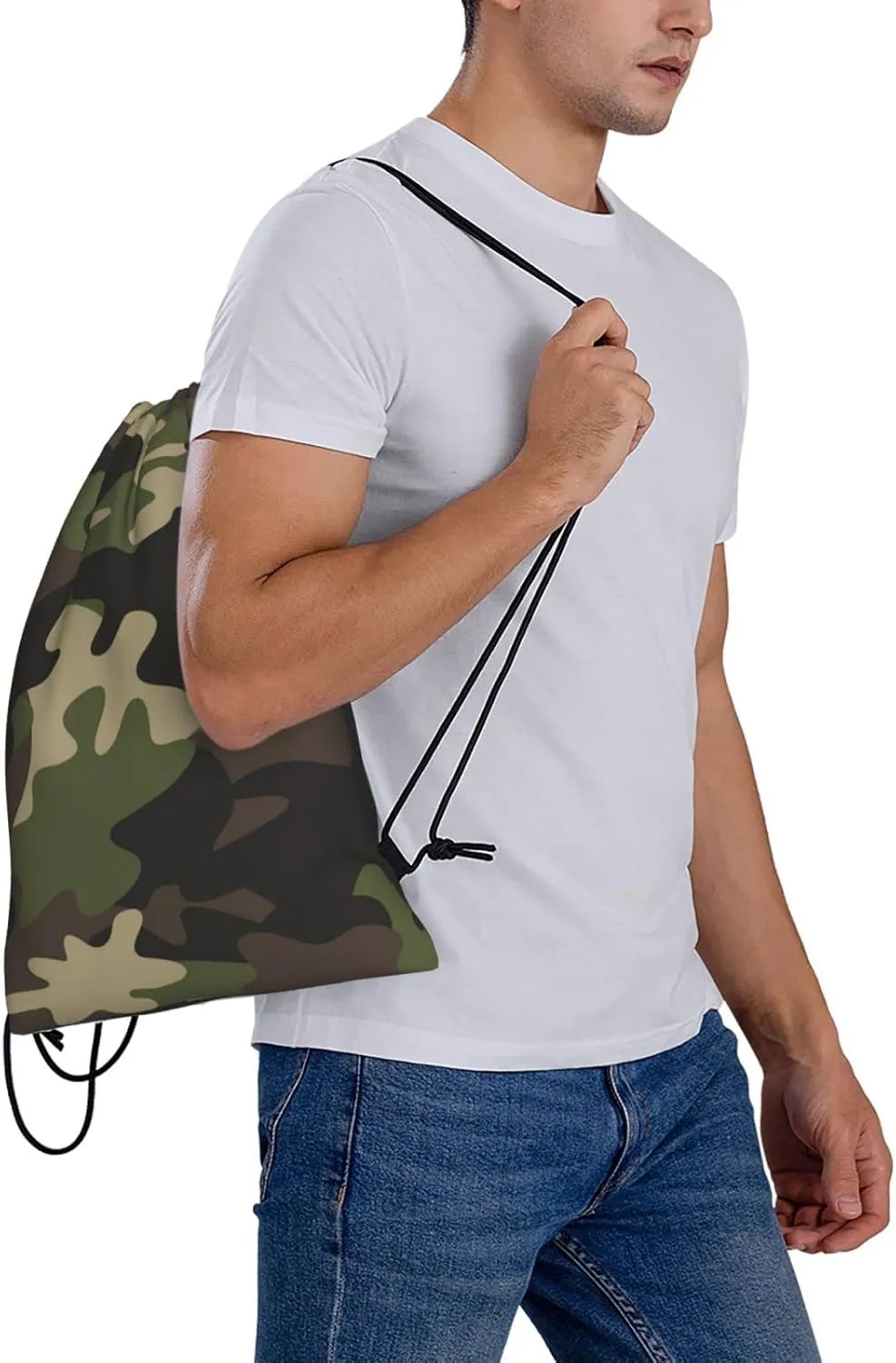 Drawstring Backpack Bag Sports Gym Sack Drawstring Bag Shopping Sport Yoga Travel String Bag For Men Women