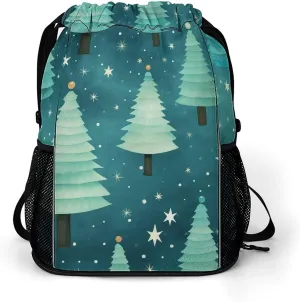 Drawstring Backpack Gym Drawstring Bag for Men Blue Star Pattern Draw String Bags Gym Bag Cinch Bag