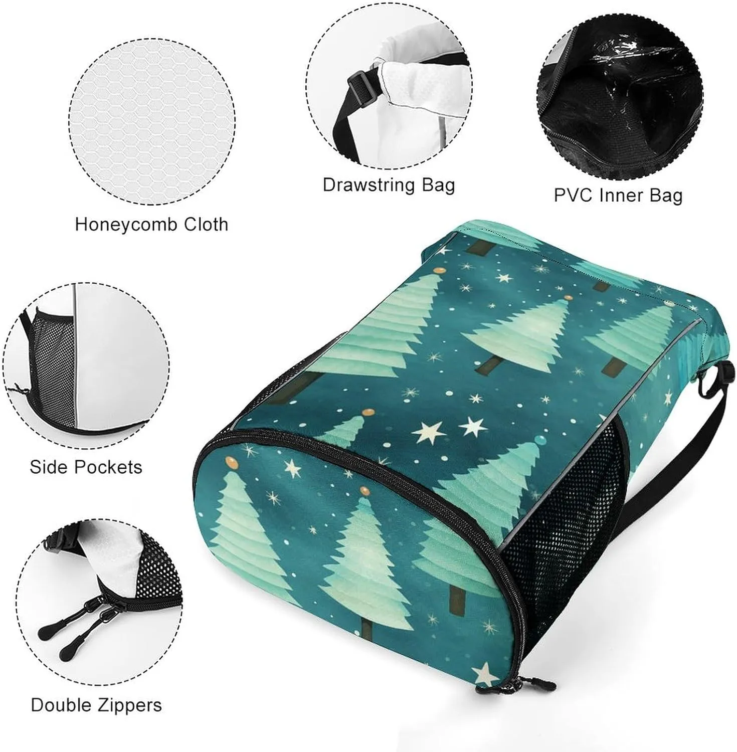 Drawstring Backpack Gym Drawstring Bag for Men Blue Star Pattern Draw String Bags Gym Bag Cinch Bag