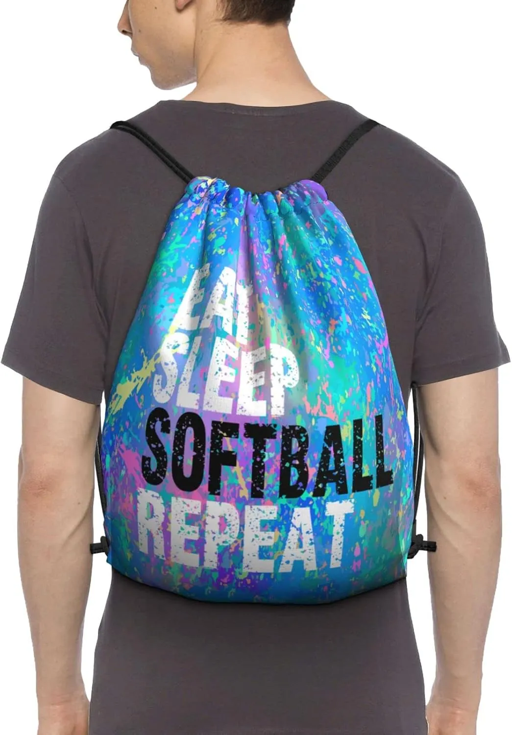Drawstring Backpack Gym String Bag Sports Drawstring Sackpack For Women Men
