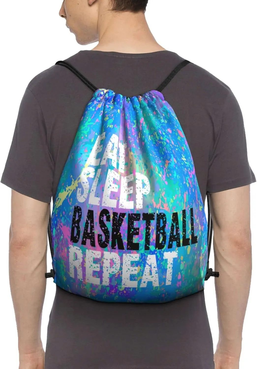 Drawstring Backpack Gym String Bag Sports Drawstring Sackpack For Women Men
