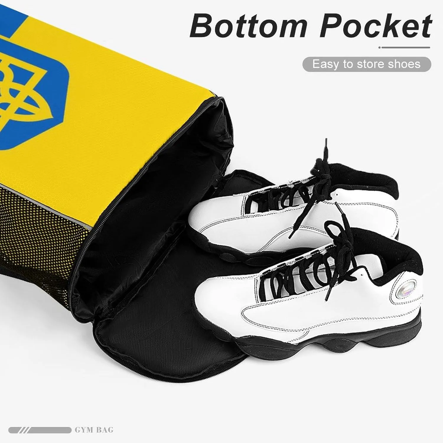 Drawstring Storage Bags, Water Resistant String Backpack Sports Sackpack for Men Women, Ukraine Coat Flag Lightweight Gym Bag