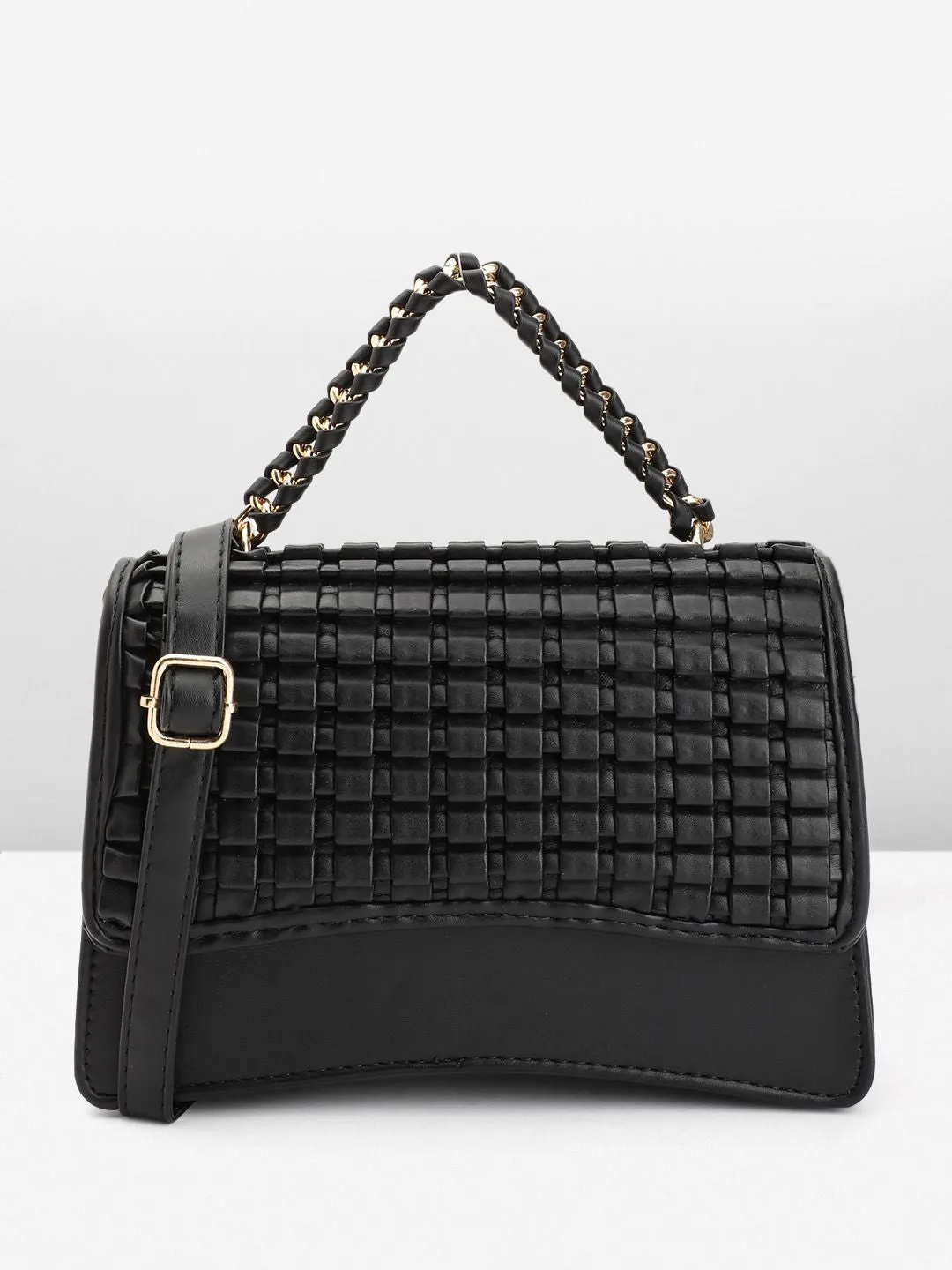 DressBerry Structured Satchel Textured with Quilted Detail