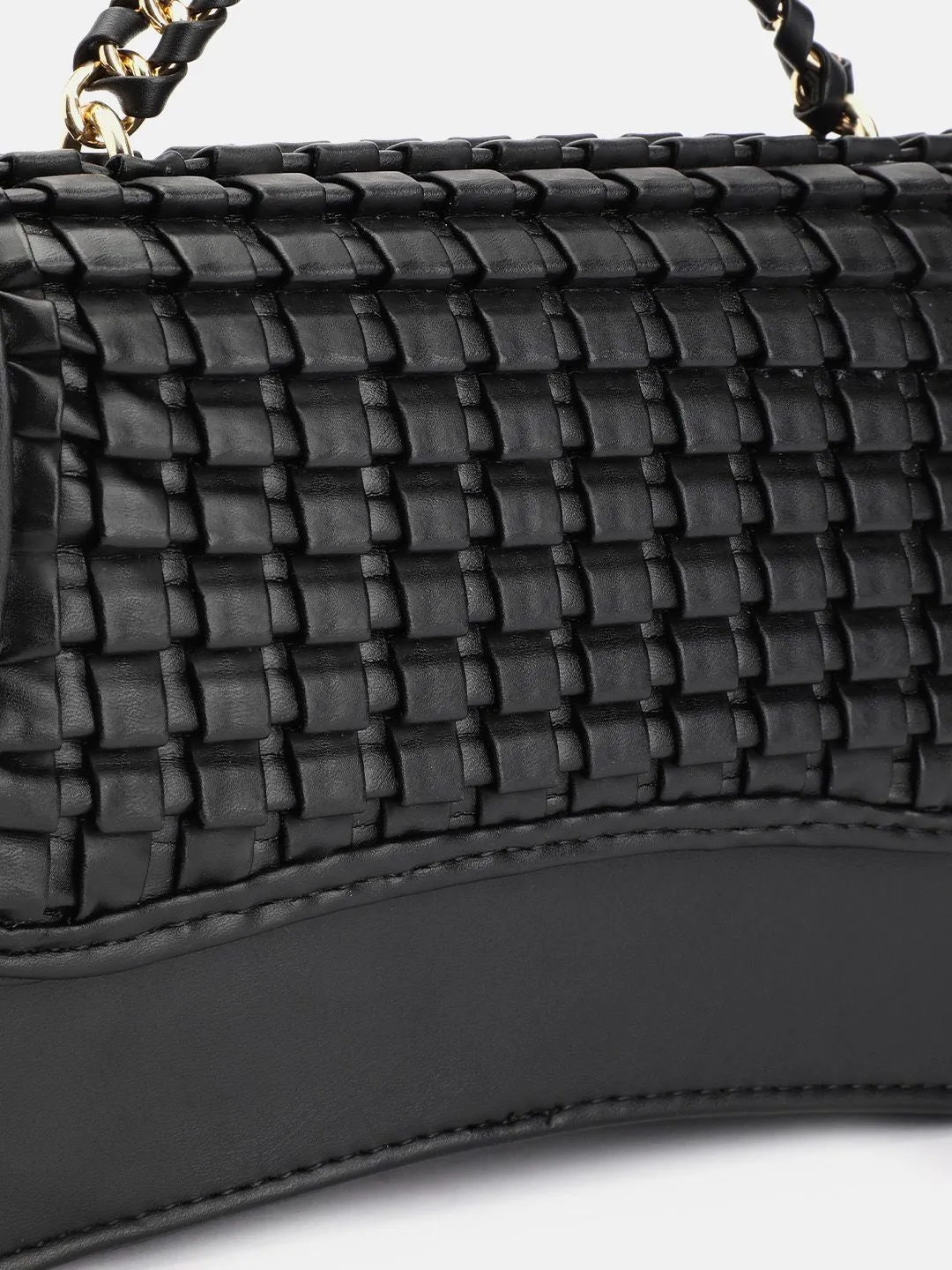 DressBerry Structured Satchel Textured with Quilted Detail