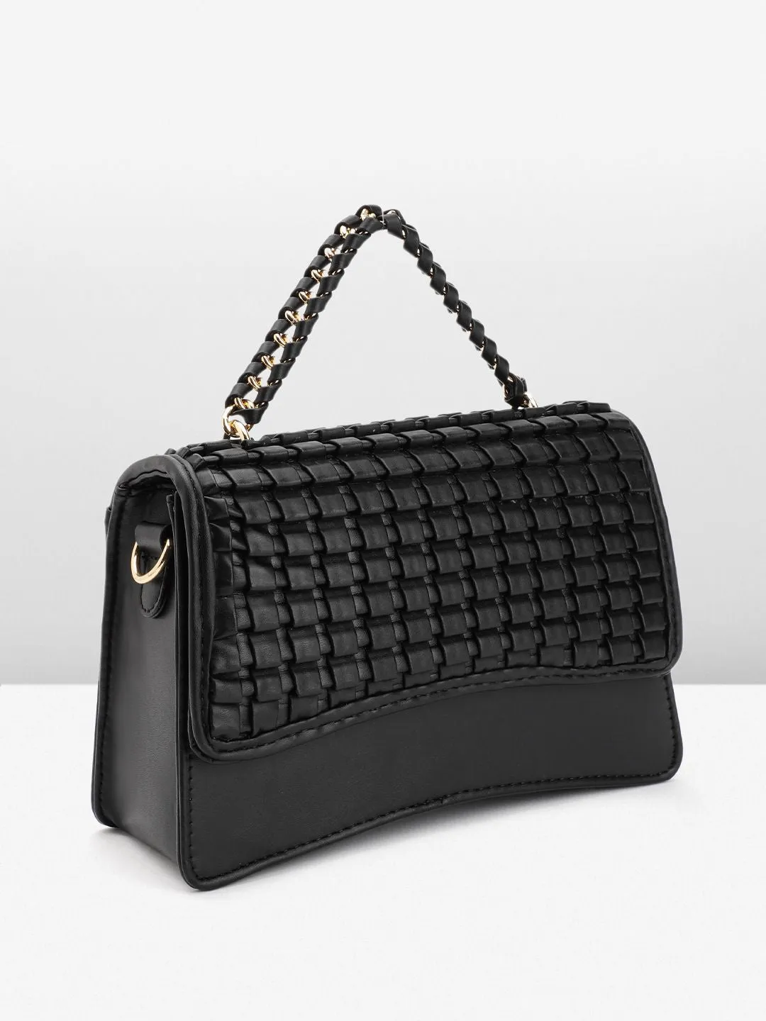 DressBerry Structured Satchel Textured with Quilted Detail